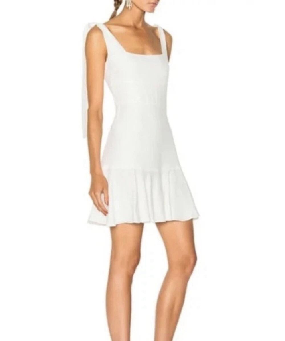 ALEXIS Jazz Polka Dot Dress Mini White Bridal SZ S